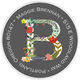 Charcoal Garden Initial Round Address Labels Image 2 of 2